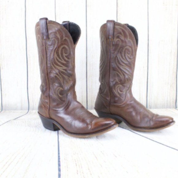 Vintage Laredo Women's Brown Leather Western Rodeo Boots Size 7 - Picture 3 of 8